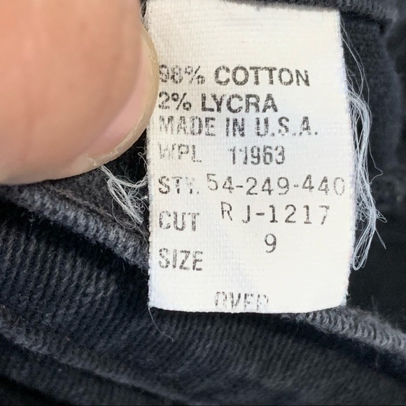 Black Vintage 80's 90's Western Denim Pants w/Stirrups Sz 9 Juniors 26 Women's - Picture 3 of 7